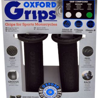 Oxford Sports grips(pair), Soft - Мягкий, Серый, 119 мм		
