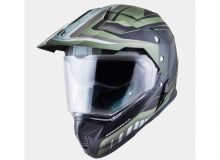 Шлем эндуро со стеклом и очками MT SYNCHRONY DUO SPORT TOURER matt green military/black