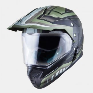 Шлем эндуро со стеклом и очками MT SYNCHRONY DUO SPORT TOURER matt green military/black
