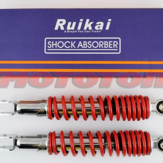 Амортизаторы (пара)   GY6, DIO ZX   310mm, регулируемые   RUIKAI   (красные)