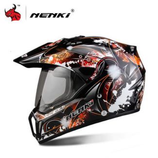 Шлем Dual Sport NENKI MX-310 Bright Black-Orange